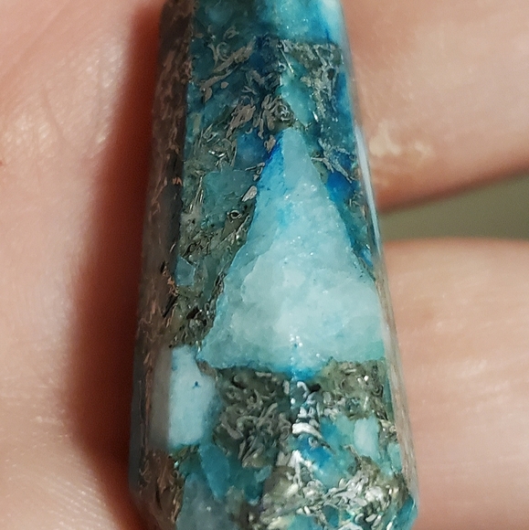 New Sea Sediment Jasper Pyrite Essential Oil Pendant - Picture 6 of 13